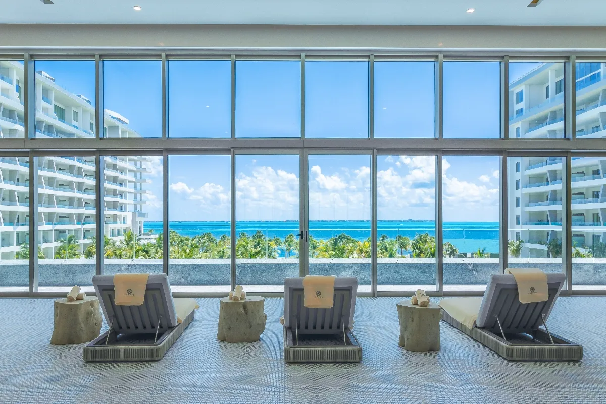 beachfront view from spa imagine cancun