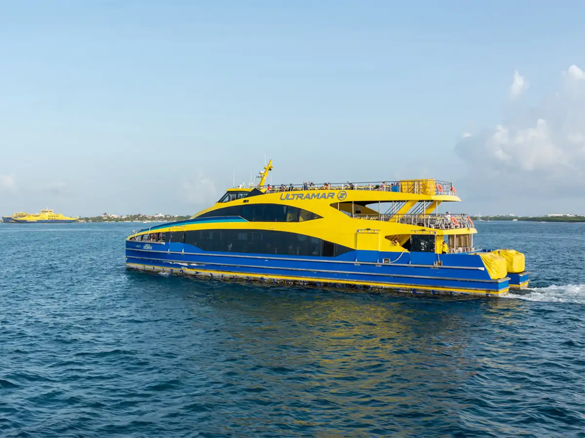 Cancun Ferry transporting people